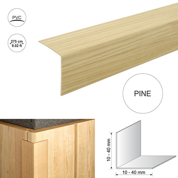 Plastic Pvc Wood Effect 90 Degree Angle Trim Corner Protector