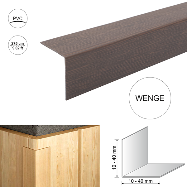 Plastic Pvc Wood Effect 90 Degree Angle Trim Corner Protector