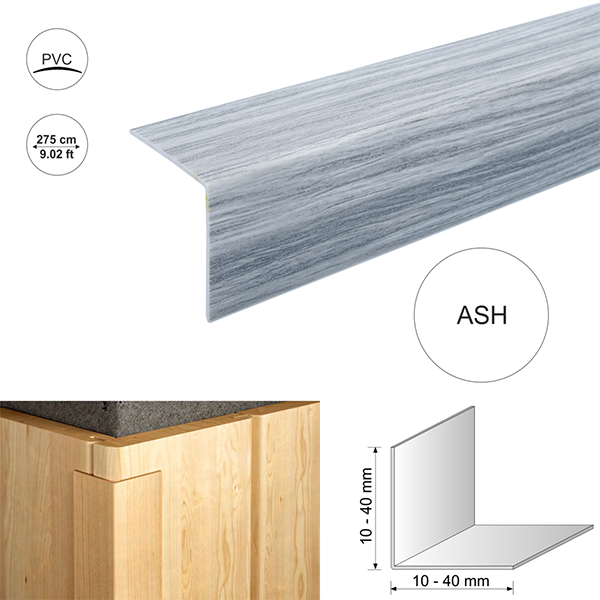 Plastic Pvc Wood Effect 90 Degree Angle Trim Corner Protector